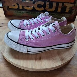 Converse Sneakers, Women Size 7, Unisex Purple Lavender Basketball Shoes Low Cut